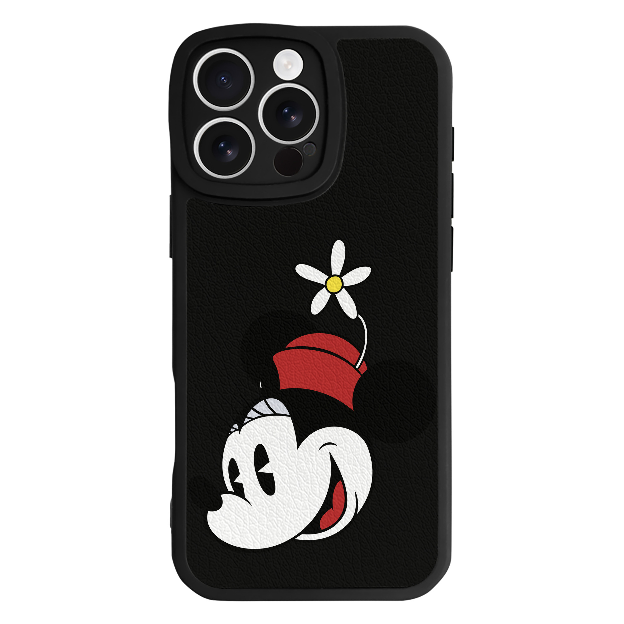 （画像用） ミッキーマウス Mickey Mouse 【iPhone 16シリーズ対応】シリコンスマホケース（レザー調） 材質：シリコン